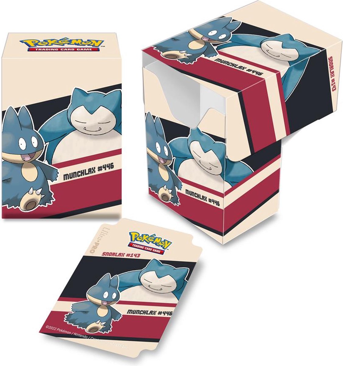 Boîte de deck ultrapro pokemon ronflex munchlax