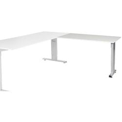 Table d'extension Schaffenburg lin-pla126-lra-m25 120x60x65-85cm gris, argent