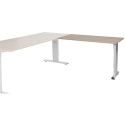 Table d'extension Schavenbrg lin-pla126-hava-m25 120x60x65-85cm cerisier havane, argent