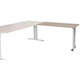 Table d'extension Schavenbrg lin-pla126-hava-m25 120x60x65-85cm cerisier havane, argent