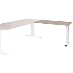 Table d'extension Schavenbrg lin-pla126-havw-m25 120x60x65-85cm cerisier havane, blanc