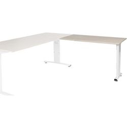 Table d'extension Schappenburg lin-pla126-lerw-m25 120x60x65-85cm chêne Lindberg, blanc