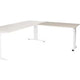 Table d'extension Schappenburg lin-pla126-lerw-m25 120x60x65-85cm chêne Lindberg, blanc