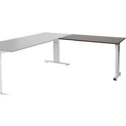 Table d'extension Schavenburg lin-pla126-loga-m25 120x60x65-85cm chêne logan, argent