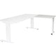 Table d'extension Schavenburg lin-pla086-lrw-m25 80x60x65-85cm gris, blanc