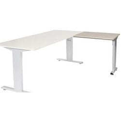 Table d'extension Schaffenburg lin-pla086-lera-m25 80x60x65-85cm chêne Lindberg, argent