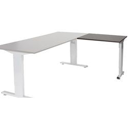 Table d'extension Schavenburg lin-pla086-loga-m25 80x60x65-85cm chêne logan, argent