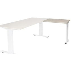Table d'extension Schavenburg lin-pla086-robw-m25 80x60x65-85cm chêne robson, blanc