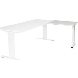 Table d'extension Schaffenburg lin-pla086-wirw-m25 80x60x65-85cm blanc, blanc