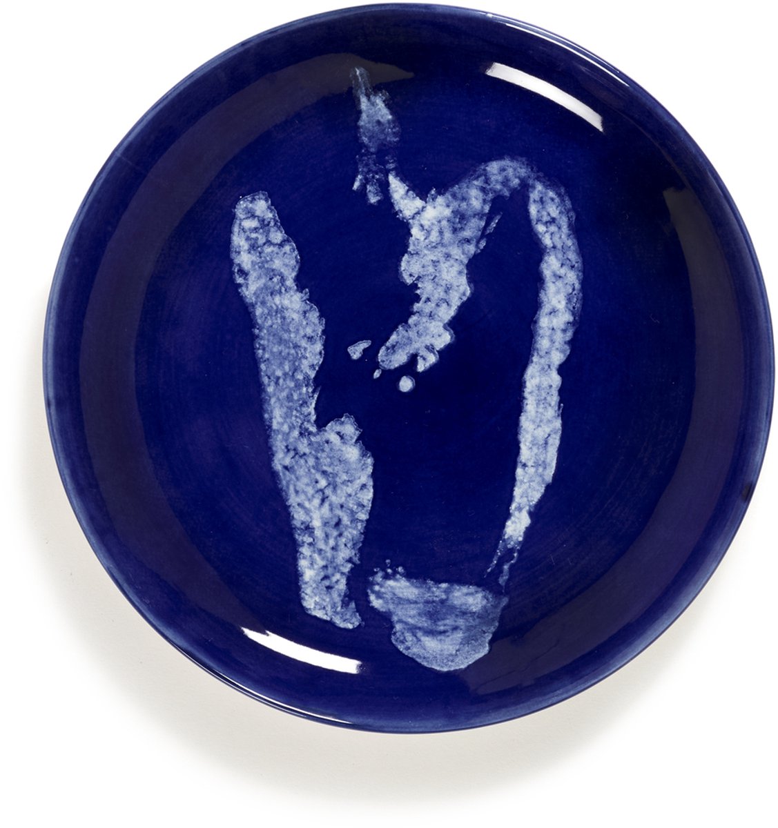 Serax - fête ottolenghi - assiette s - bleu foncé blanc - 19 ø - 2 pièces