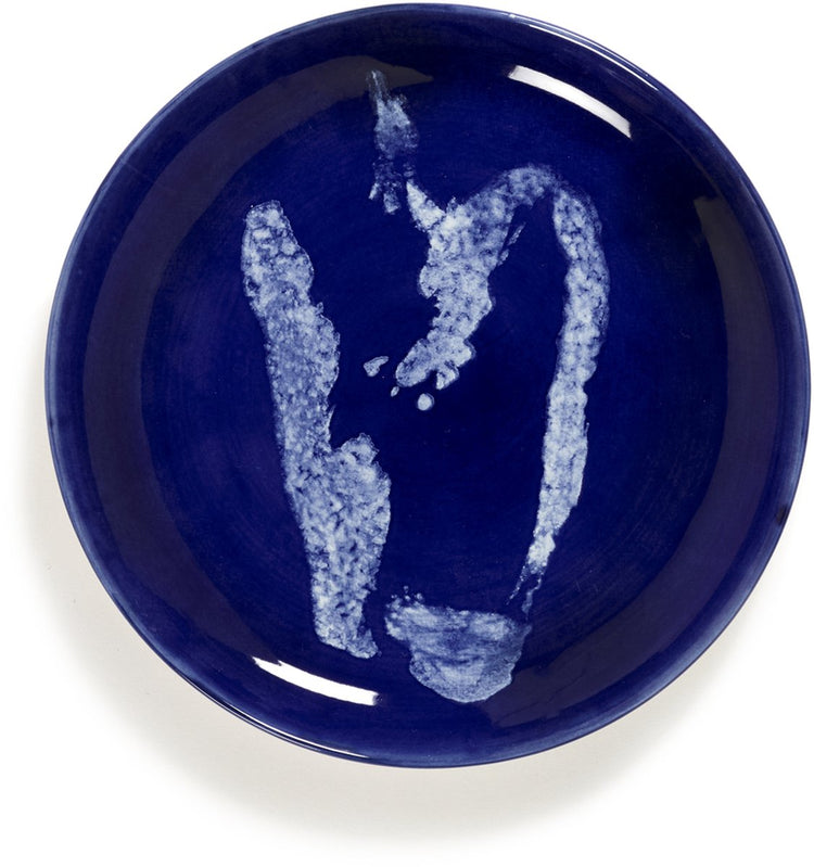 Serax - fête ottolenghi - assiette s - bleu foncé blanc - 19 ø - 2 pièces