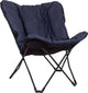 Bo-camp - industriel - chaise papillon - himrod - l - bleu