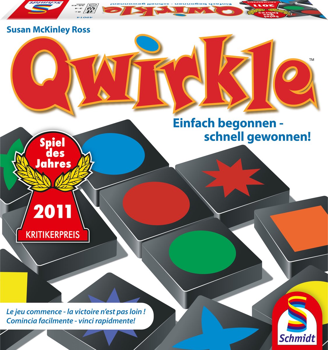 Schmidt joue à Qwirkle, une fois commencé - vite gagné ! - édition allemande