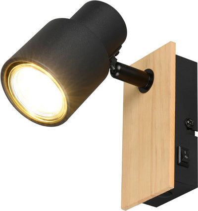 Rl vis ta lumière réalité pierre - spot - noir mat - excl. 1x gu10 3 w - montage mural et plafond - convient pour montage fixe ou prise - casalum