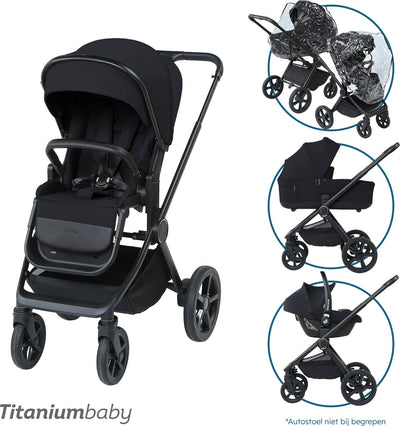 Titanium baby Poussette 2 en 1 Titaniumbaby Urban Lush noire