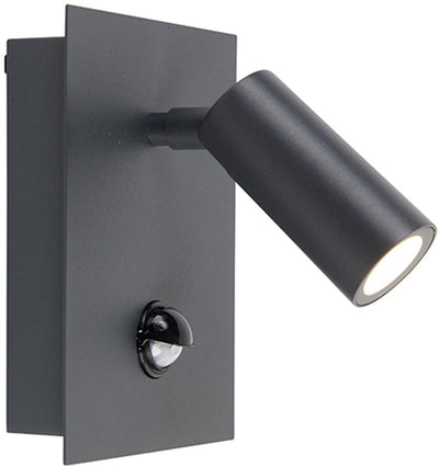 Trio tunga - applique - anthracite - incl. 1x cob 4w - détecteur de mouvement - éclairage extérieur - ip54