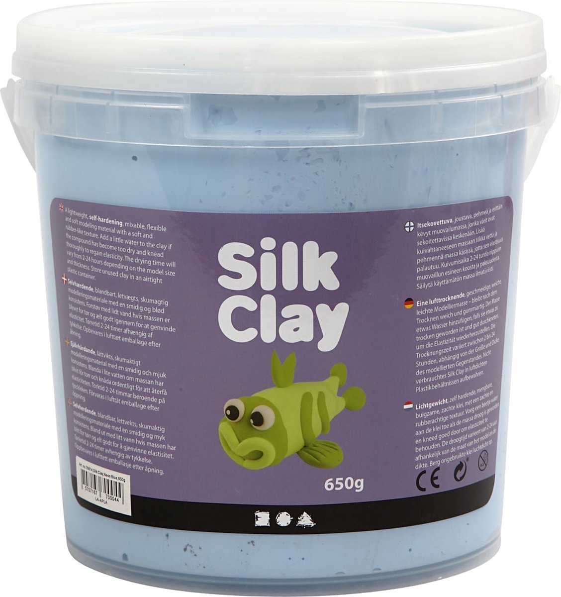 Silk Clay ®, bleu fluo, 650 gr 1 seau