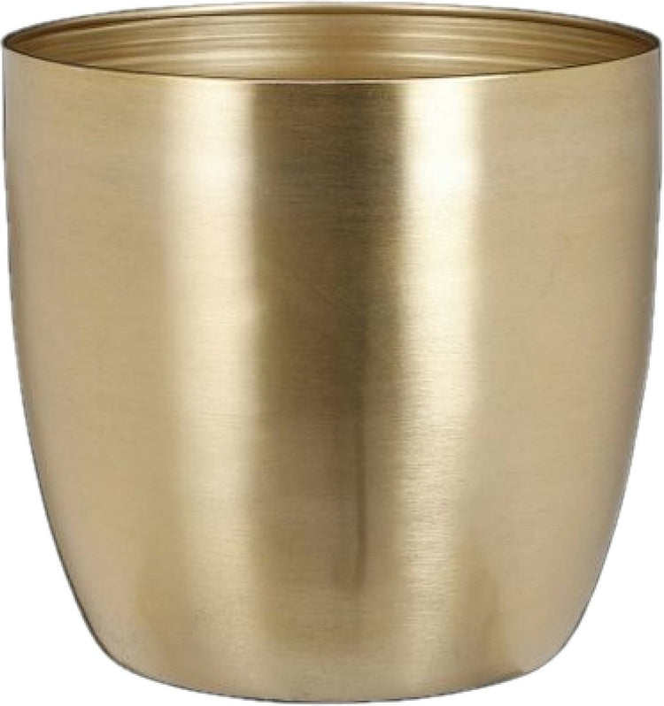 Cache-pot décorations en mica - métal - doré - d20 x h19 cm - pot de fleur