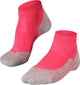 Falke ru4 chaussettes de course courtes en coton anti-ampoules en matériau fonctionnel femme rouge - taille 41-42