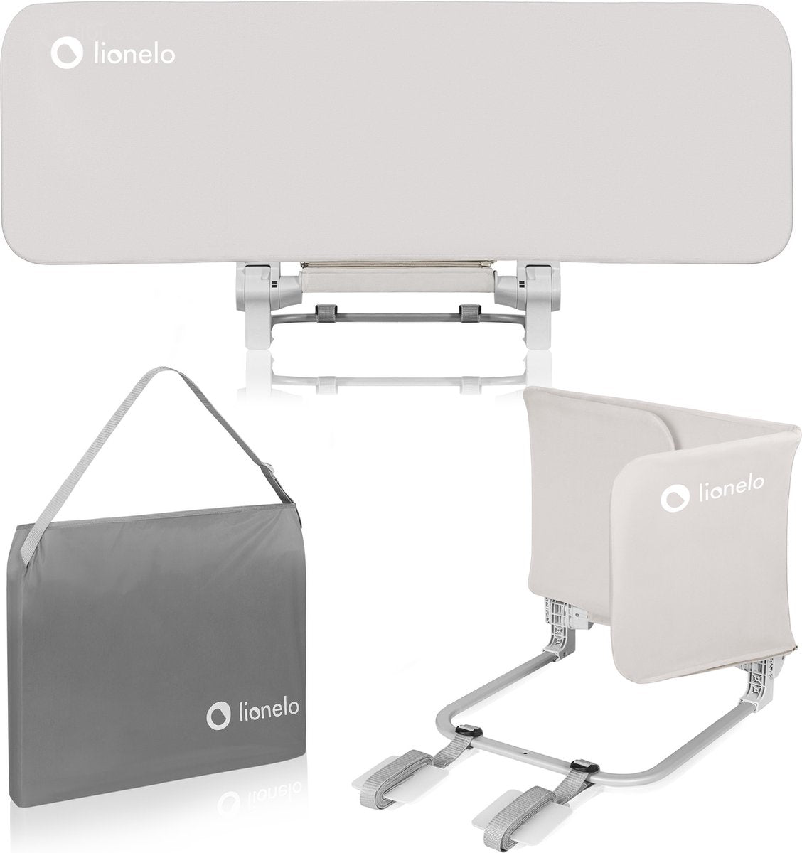 Lionelo lora - barrière de lit - longueur 105 cm - installation facile - universelle - matériau de haute qualité - barrière de lit - support de lit