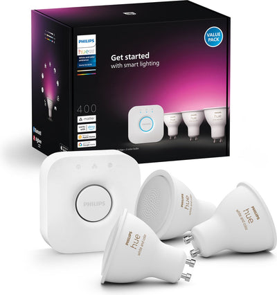 Kit de démarrage Philips hue - lumière blanche et colorée - pack de 3 - gu10