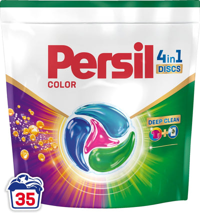 Persil disques couleur - capsules de lavage - détachant puissant - fraîcheur hygiénique - linge coloré - 35 lavages