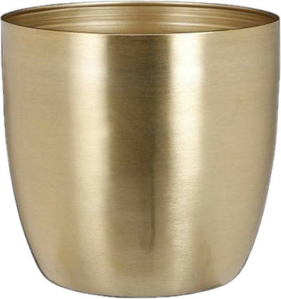 Cache-pot décorations en mica - métal - doré - d20 x h19 cm - pot de fleur