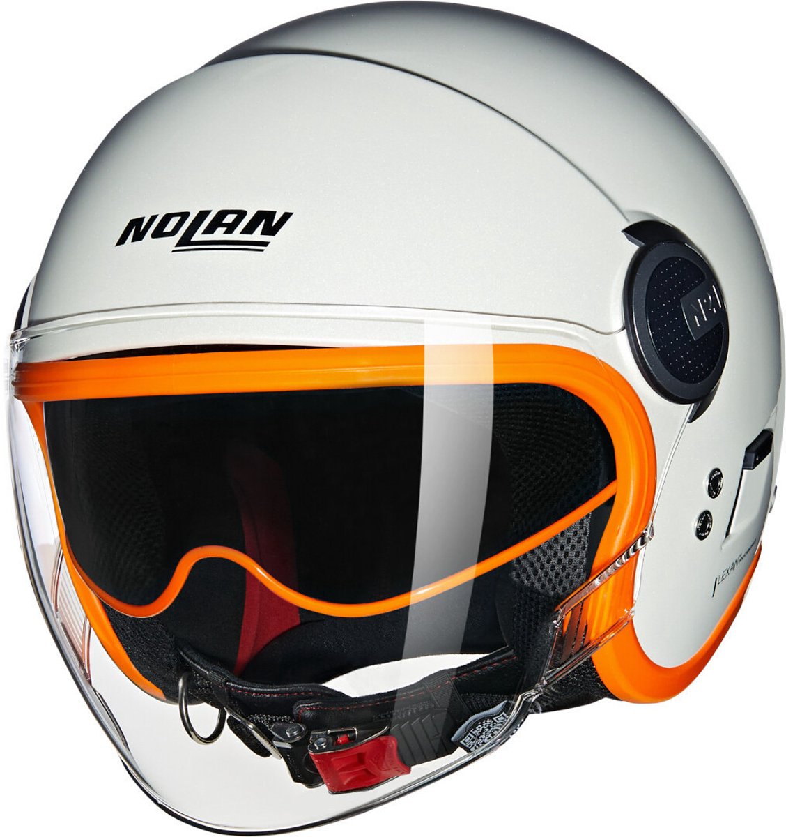 Casque jet Nolan n21 visière 06 ocio 347 orange perle brillant - taille m - casque