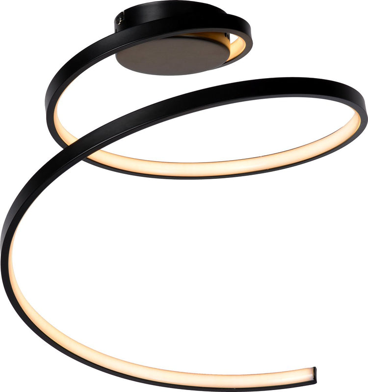 Lucide maxence - plafonnier (plafonnier) - ø 46 cm - led 3 stepdim - 1x24w 3000k - noir