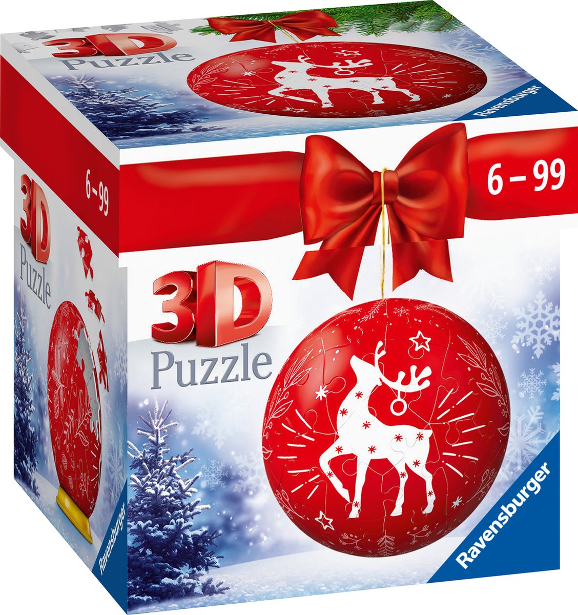 Ravensburger Boule de Noël renne - Puzzle 3D - puzzleball - 54 pièces