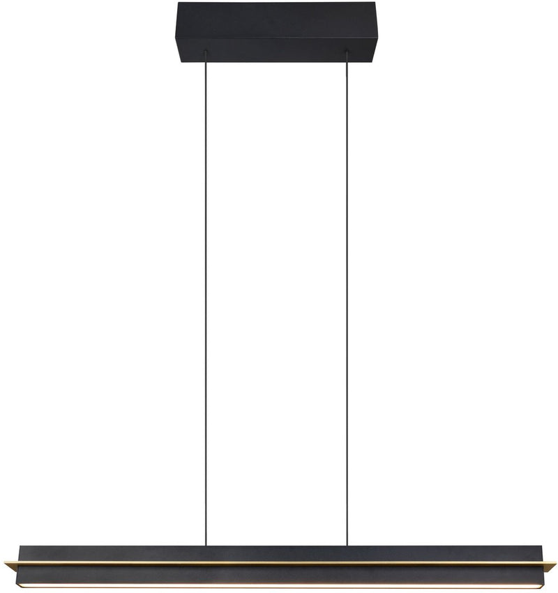 Trio emerson - lampe suspendue - noir mat - incl. 1x SMD 22 W - variateur tactile à 4 niveaux - couleur de la lumière réglable en continu - fonction mémoire - hauteur réglable en continu