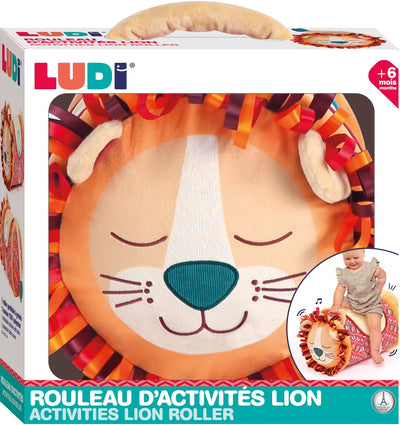 Ludi - rouleau bébé - rouleau d'activité - jouet moteur - lion