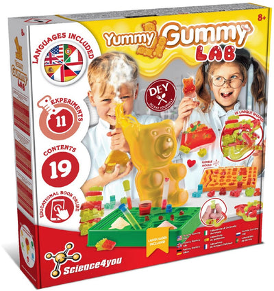 Science 4 you science4you laboratoire de bonbons gommeux - ensemble d'expériences - délicieuses expériences gommeuses - 8 ans et plus