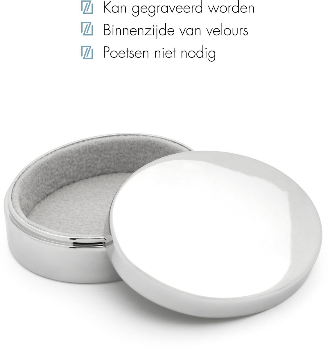 Zilverstad - boîte à dents ovale