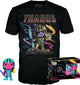 Funko-pop ! tee box : marvel studios the avengers - thanos blacklight black #909 exclusif (taille l)
