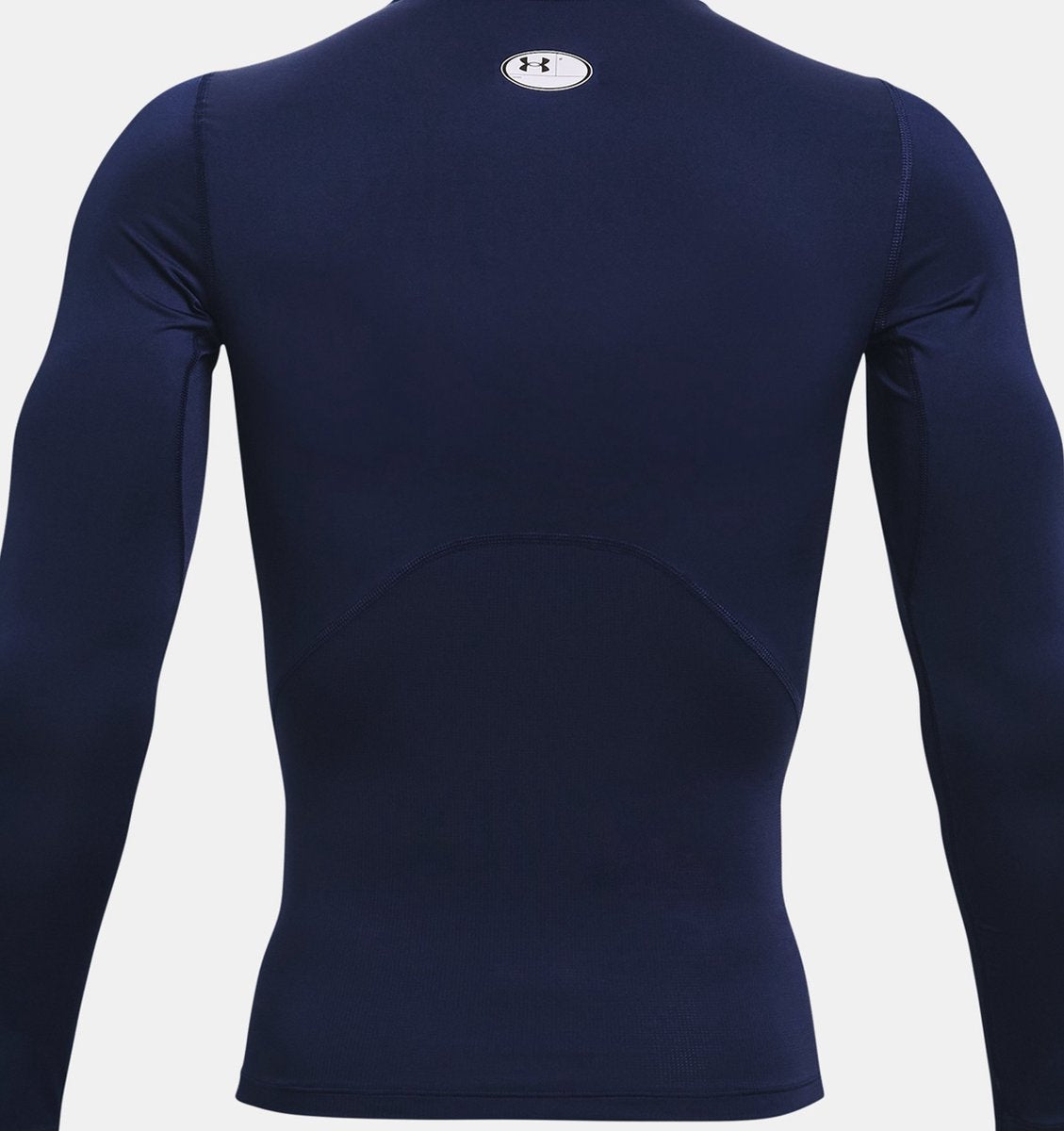 Under Armour UA HG Armour Comp LS-Blu chemise de sport pour homme - marine minuit - blanc