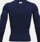 Under Armour UA HG Armour Comp LS-Blu chemise de sport pour homme - marine minuit - blanc