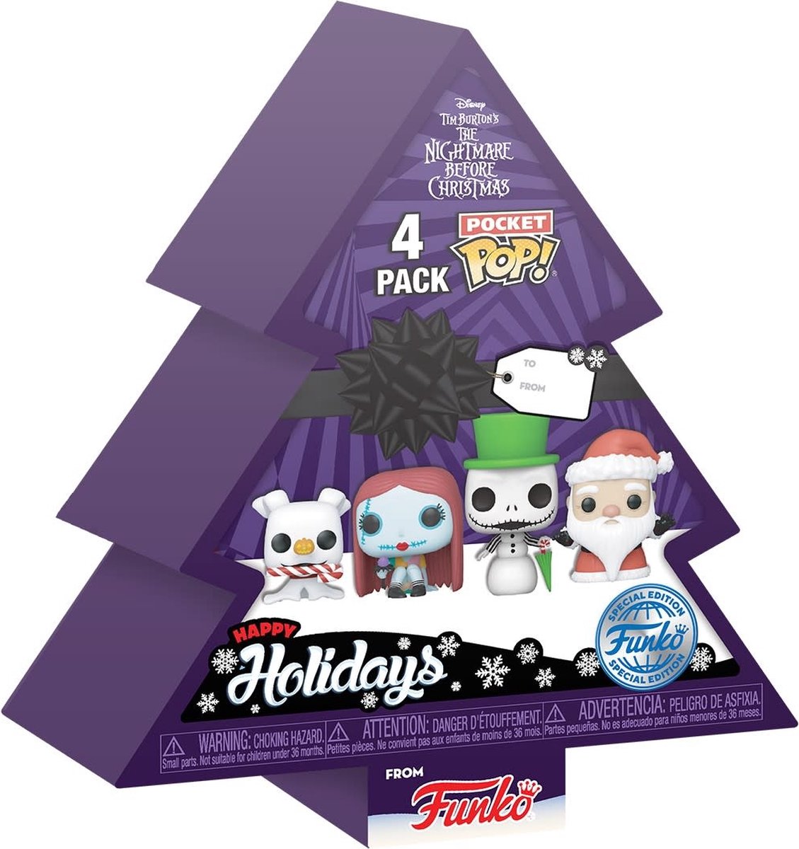 Funko-pop ! Disney NBX – Pocket Pop 4 Pack – Arbre de Noël exclusif