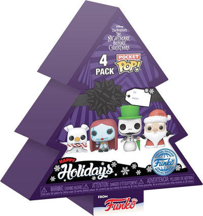 Funko-pop ! Disney NBX – Pocket Pop 4 Pack – Arbre de Noël exclusif