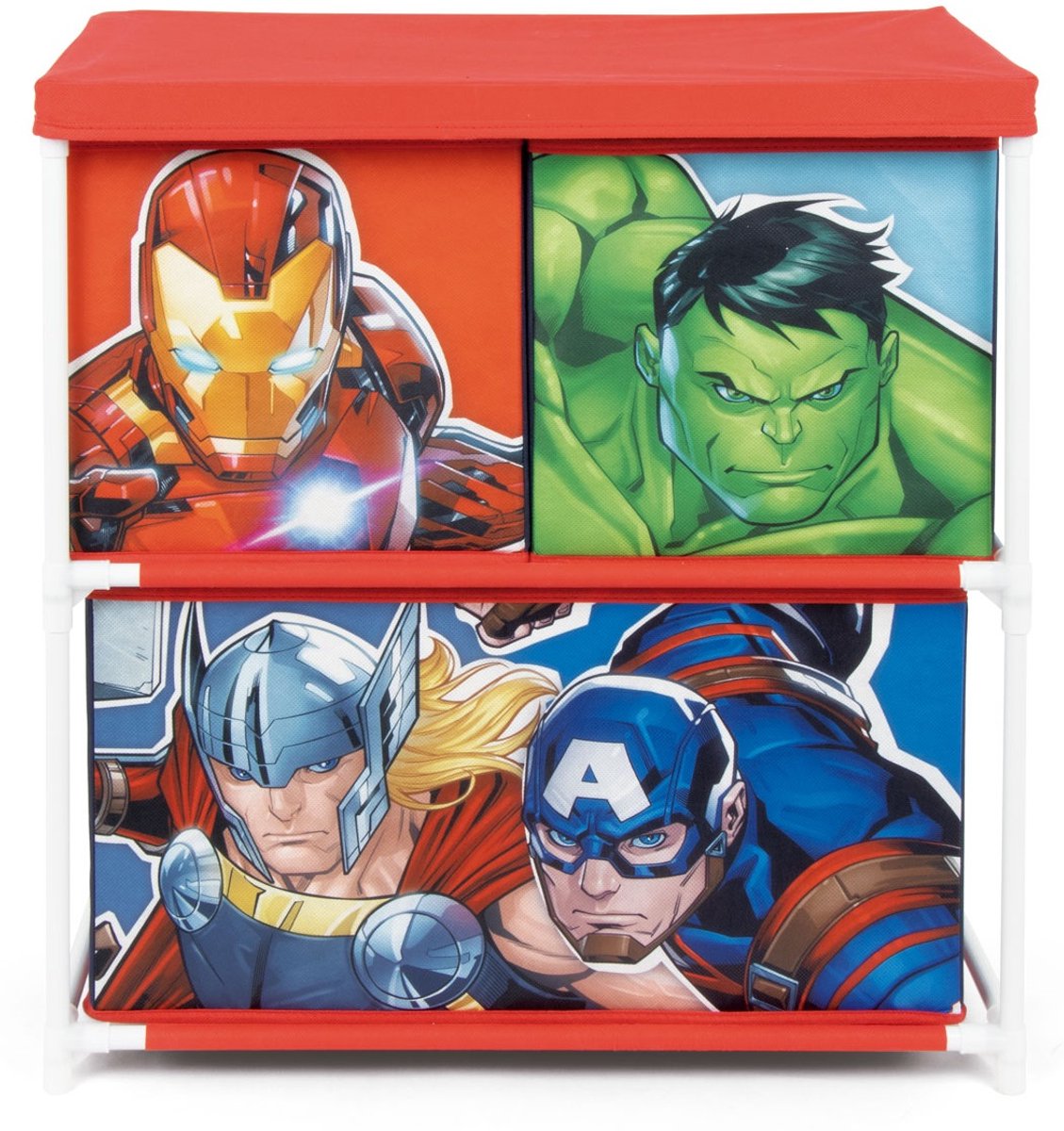 Etagère de rangement Marvel Avengers avec 3 tiroirs transparents