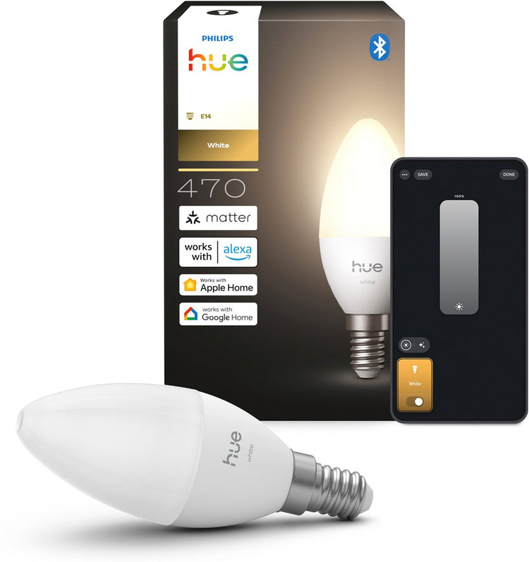Lampe bougie LED Philips Hue - culot E14 - contient 1 lampe - lumière blanche douce - éclairage intelligent
