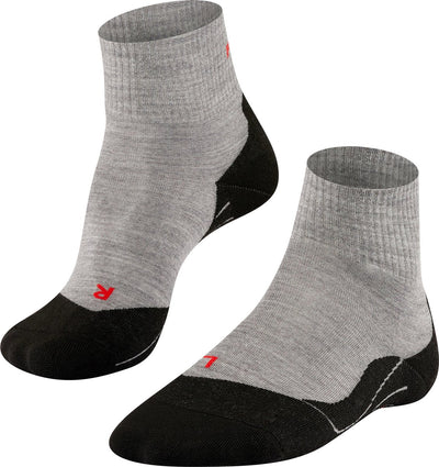 Falke tk5 chaussettes de marche courtes anti-ampoules en laine fine matière fonctionnelle hommes gris - taille 42-43
