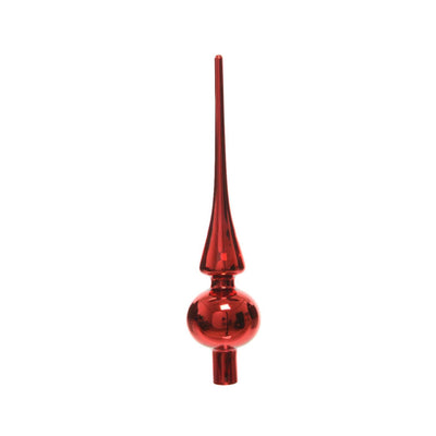 Decoris Peak verre brillant Noël rouge 26cm