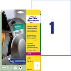 Etiquettes extérieures ultra résistantes avery blanches 10 pièces