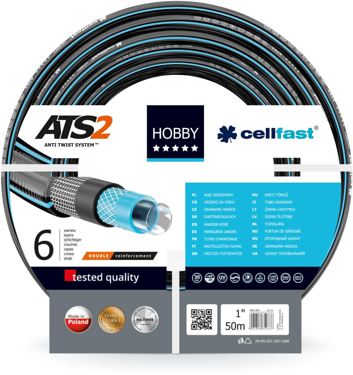 Tuyau d'arrosage Cellfast hobby 1 pouce 50 m