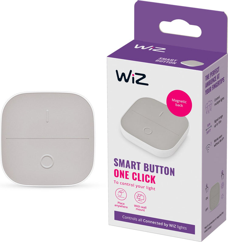 Bouton portable Wiz - contrôlez facilement votre éclairage intelligent sans application - alimenté par batterie - portable