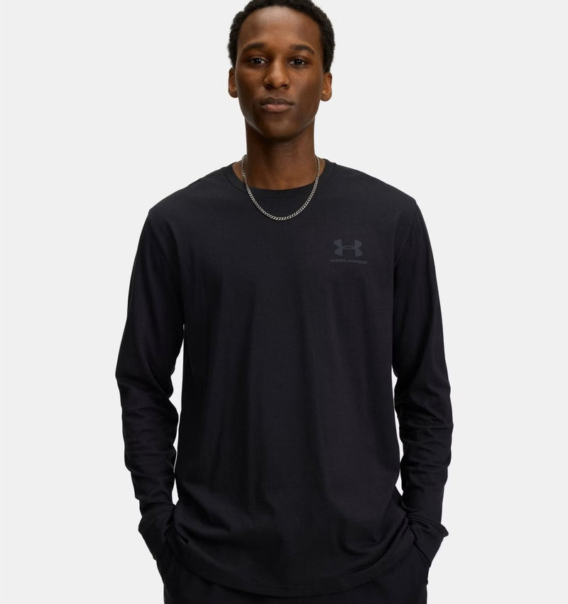 Under Armour UA Sportstyle Left Chest Ls-blk Chemise de sport pour homme - noir - gris pitch
