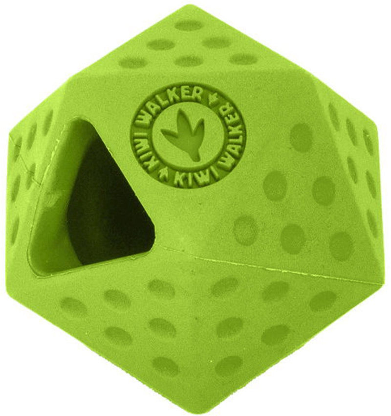 Kiwi walker ** jouet pour chien - jouons - icosaball vert tpr - 6 x 7 cm - distributeur de nourriture - récupérer - flottant, rebondissant - très fort