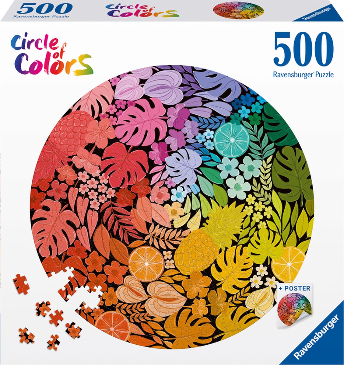 Ravensburger Puzzle Circle de couleurs Tropical, 500e.