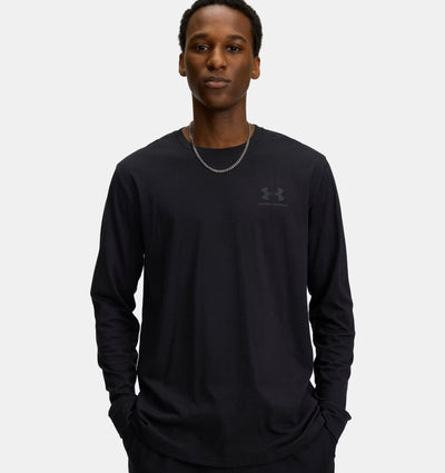Under Armour UA Sportstyle Left Chest Ls-blk Chemise de sport pour homme - noir - gris pitch